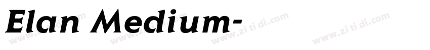 Elan Medium字体转换